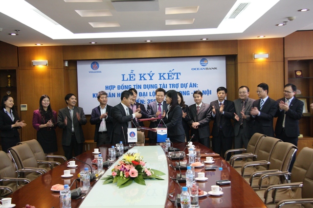 Viglacera và Ocean Bank ký kết hợp đồng tài trợ dự án: Khu căn hộ số 1, Đại lộ Thăng Long, Hà Nội.
